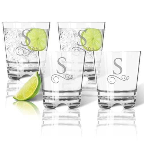 Personalized Acrylic Double Old Fashioned Glasses