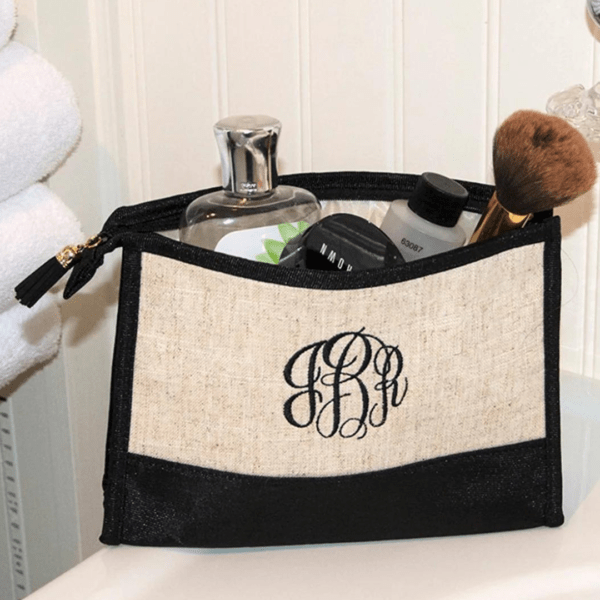 Linen Cosmetic Pouch