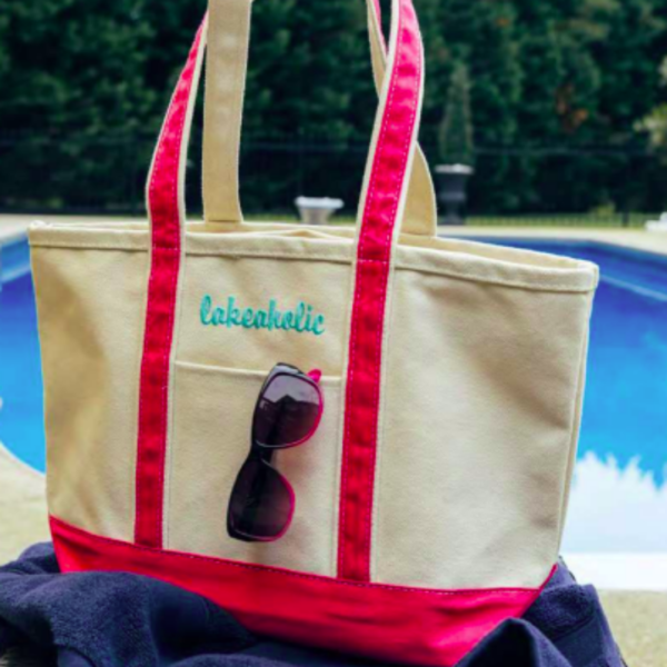 Monogrammed Canvas Boat Tote