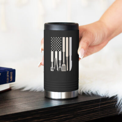 Grill Flag Slim Can Holder