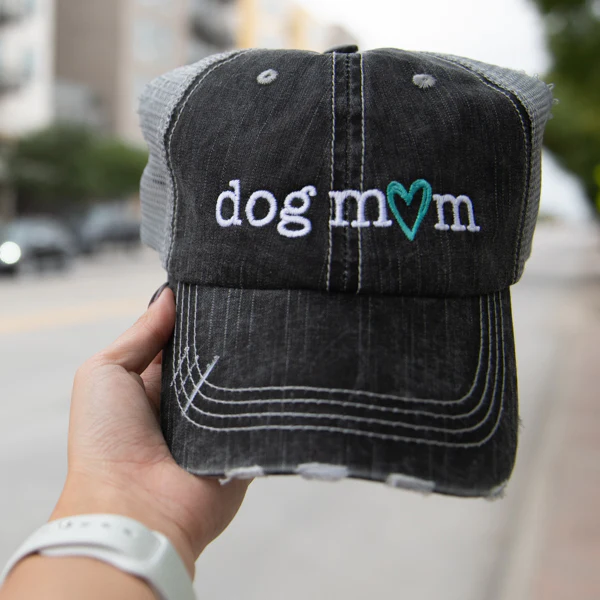 Dog Mom Distressed Trucker Hat