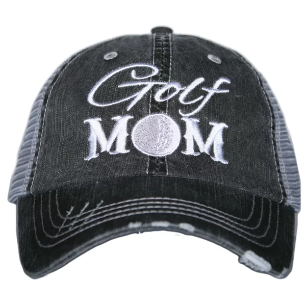 Golf Mom Distressed Trucker Hat