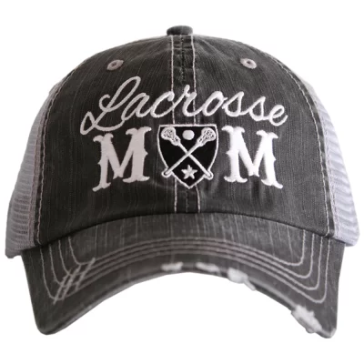 Lacrosse Mom Distressed Trucker Hat