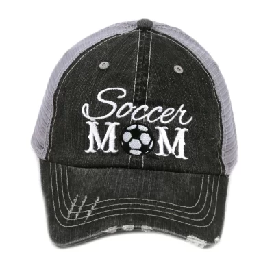 Soccer Mom Distressed Trucker Hat