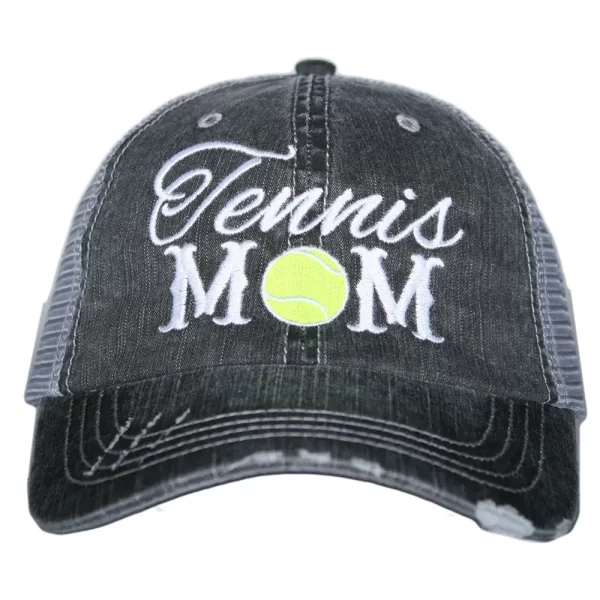 Tennis Mom Distressed Trucker Hat