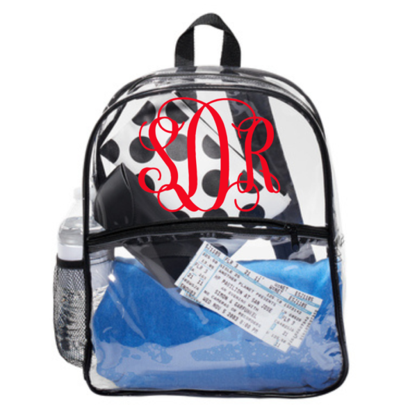 Personalized Clear Backpack