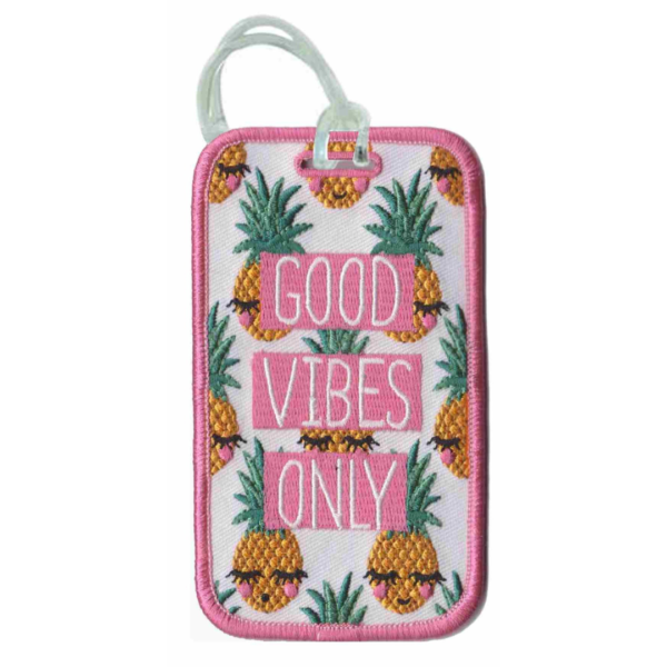 Pineapple Good Vibes Only Luggage Tag