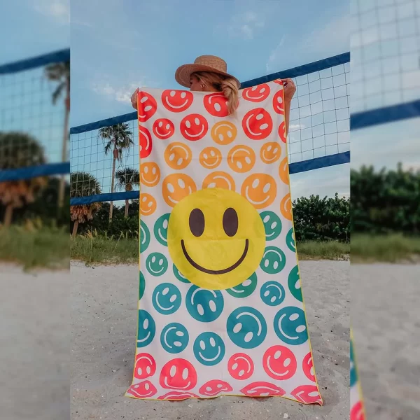 Happy Face Quick Dry Beach Towel