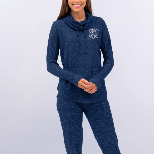 Monogrammed Cuddle Cowl Pullover