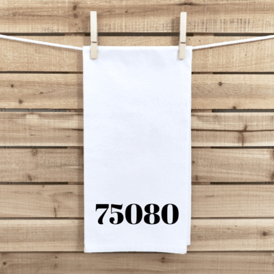 Zip Code Tea Towel