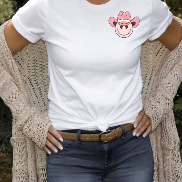 Cowgirl Smiley Face Tee