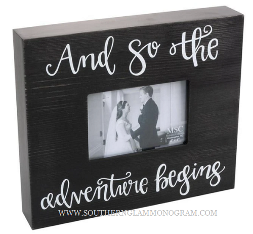 Adventure Begins Bridal Box Frame