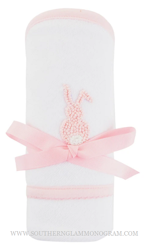 French Knot Bunny Hooded Towels