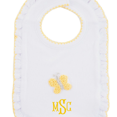 French Knot Butterfly Bib