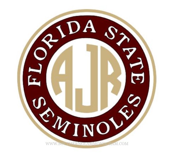 Florida State Circle Monogram