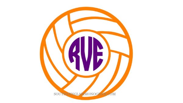 Volleyball with Circle Monogram