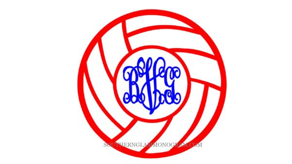 Volleyball with Interlocking Monogram