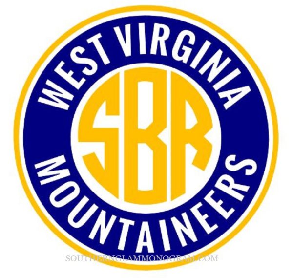 West Virginia Circle Monogram