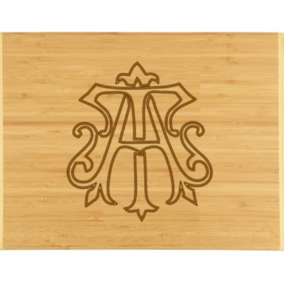 Chic Monogram Two-Toned Cutting Board