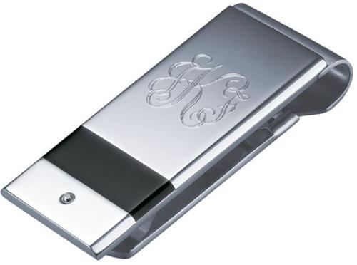 Dante Crystal Inlaid Stainless Steel Money Clip